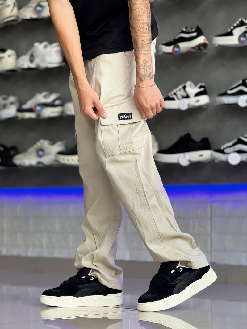 Calça Cargo Bege