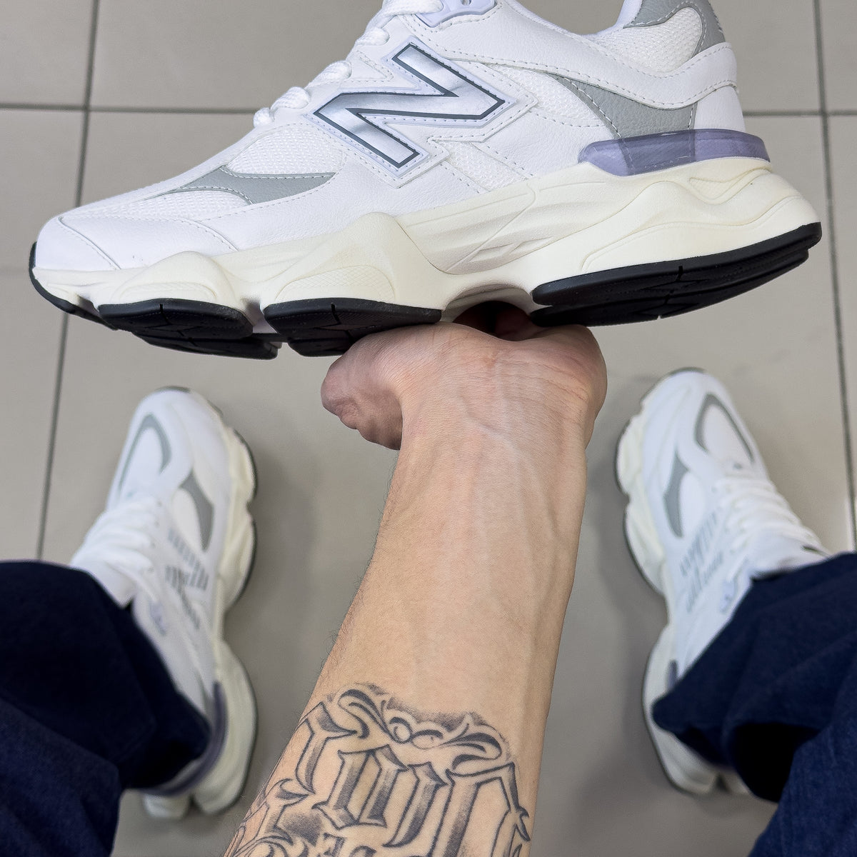 NB 9060 Branco/Cinza Premium