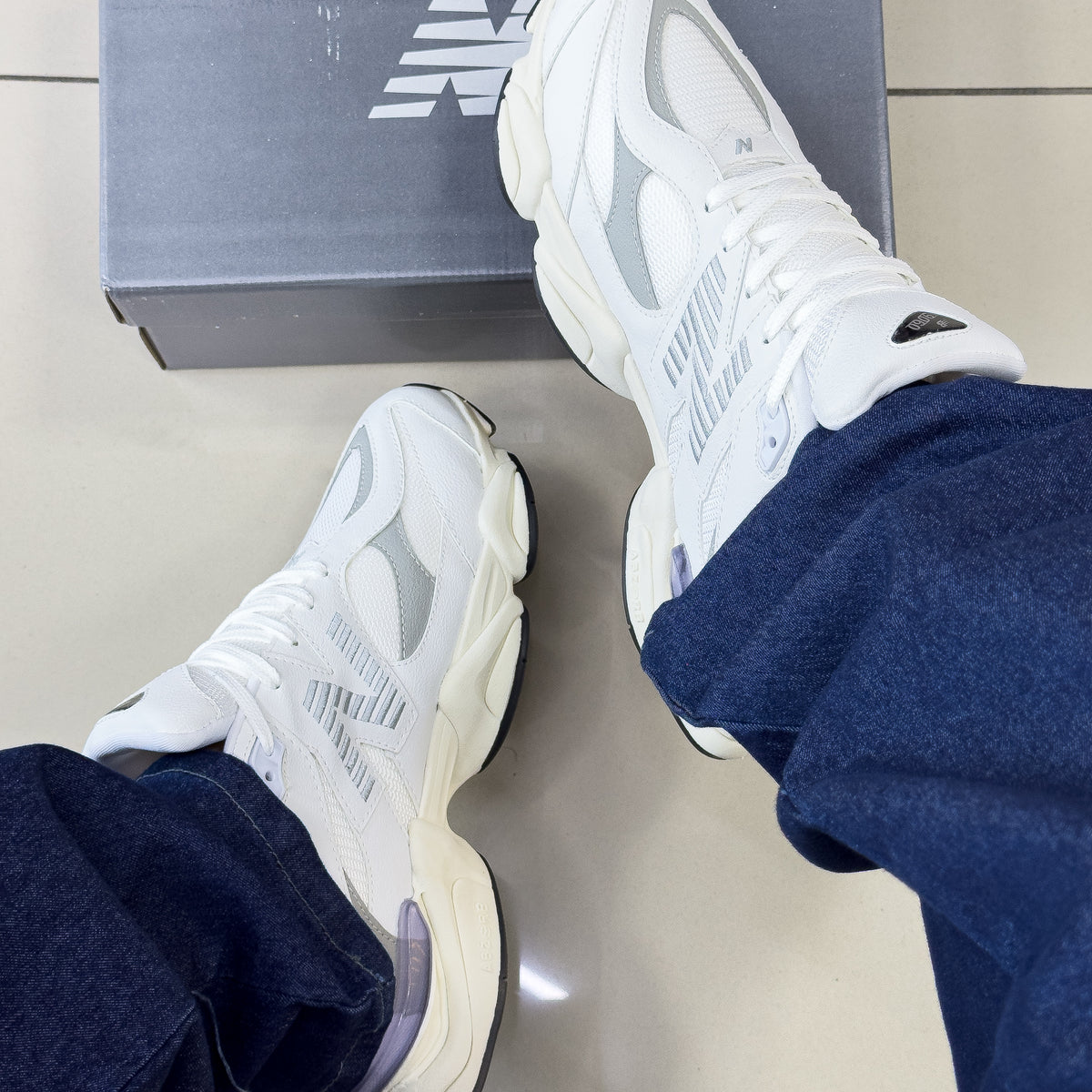 NB 9060 Branco/Cinza Premium