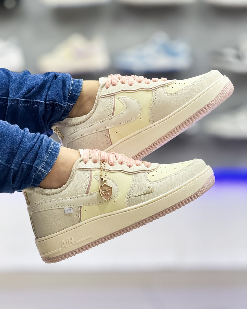 Air Force 1 Liga Bege/rosa Premium