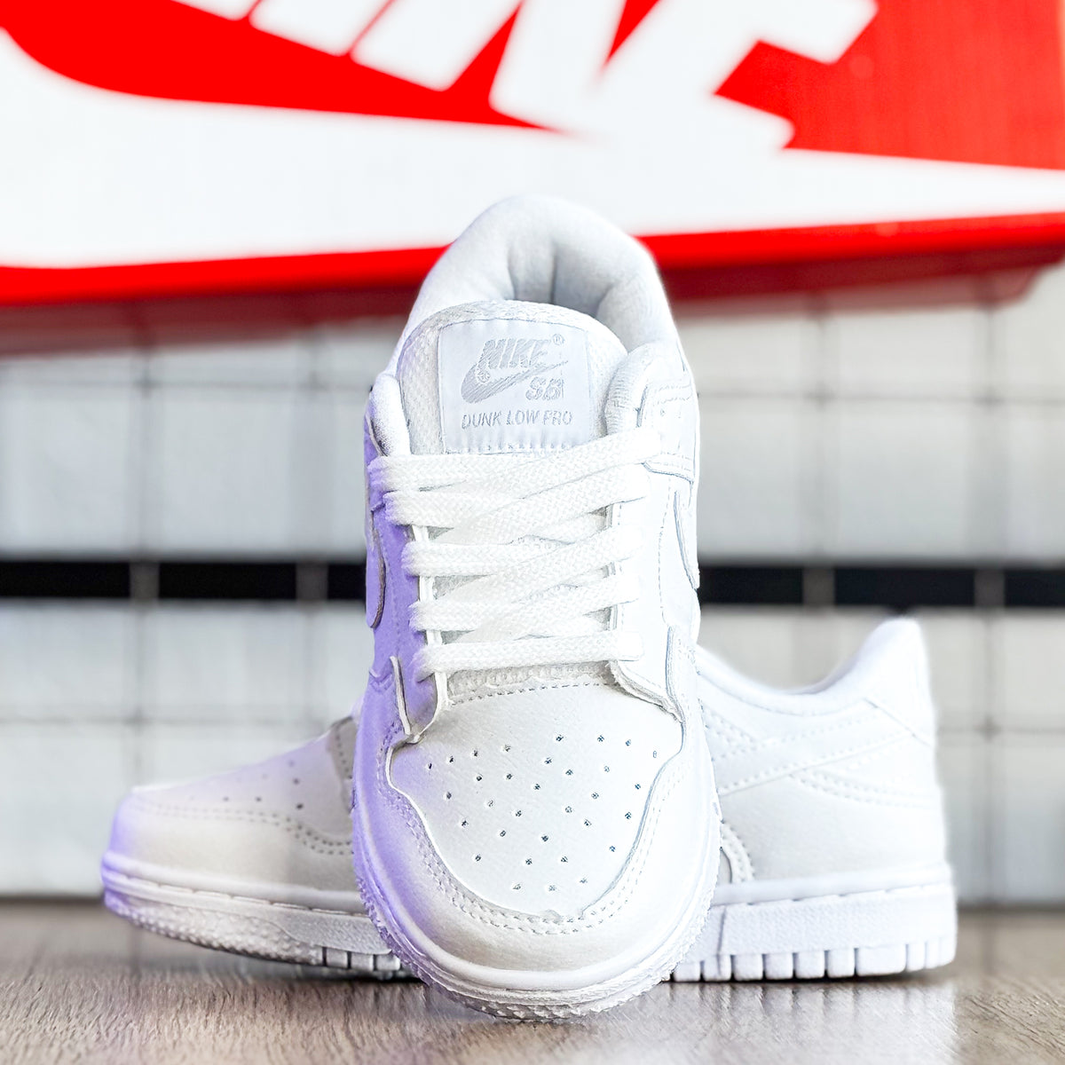 Dunk Low Branco infantil