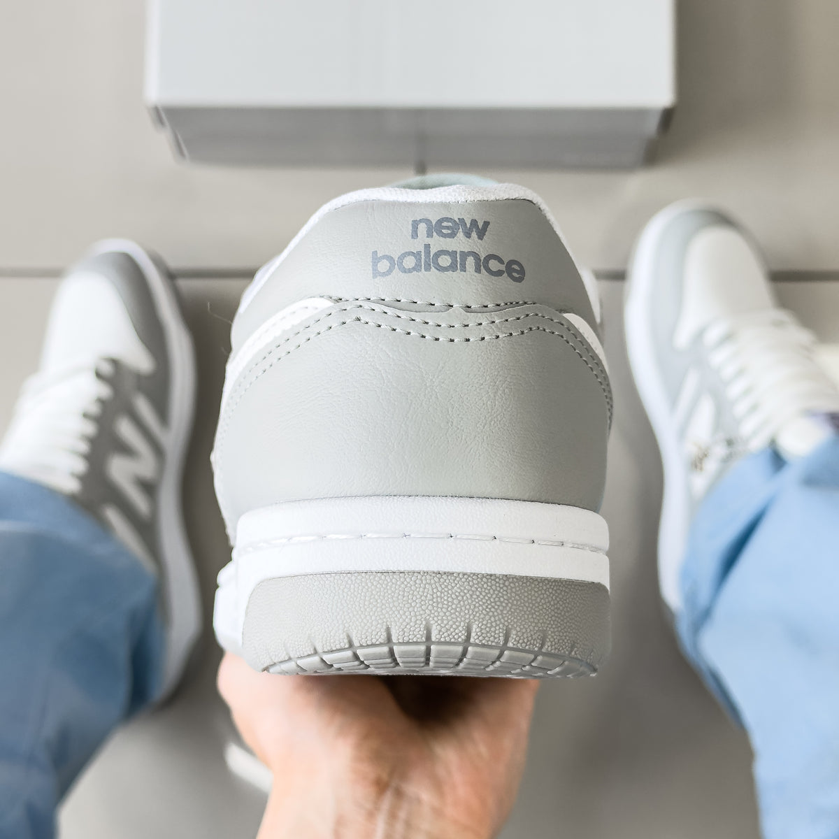 NB 480 Branco/Cinza Premium