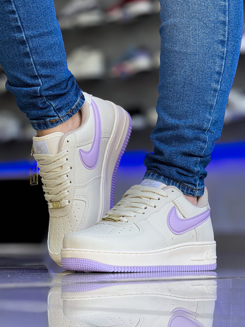 Air Force 1 Bege/Lilás Premium
