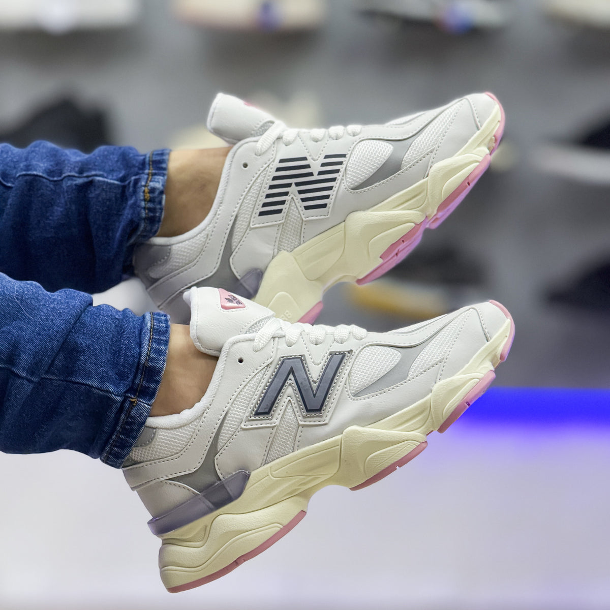 NB 9060 Branco/Rosa Premium