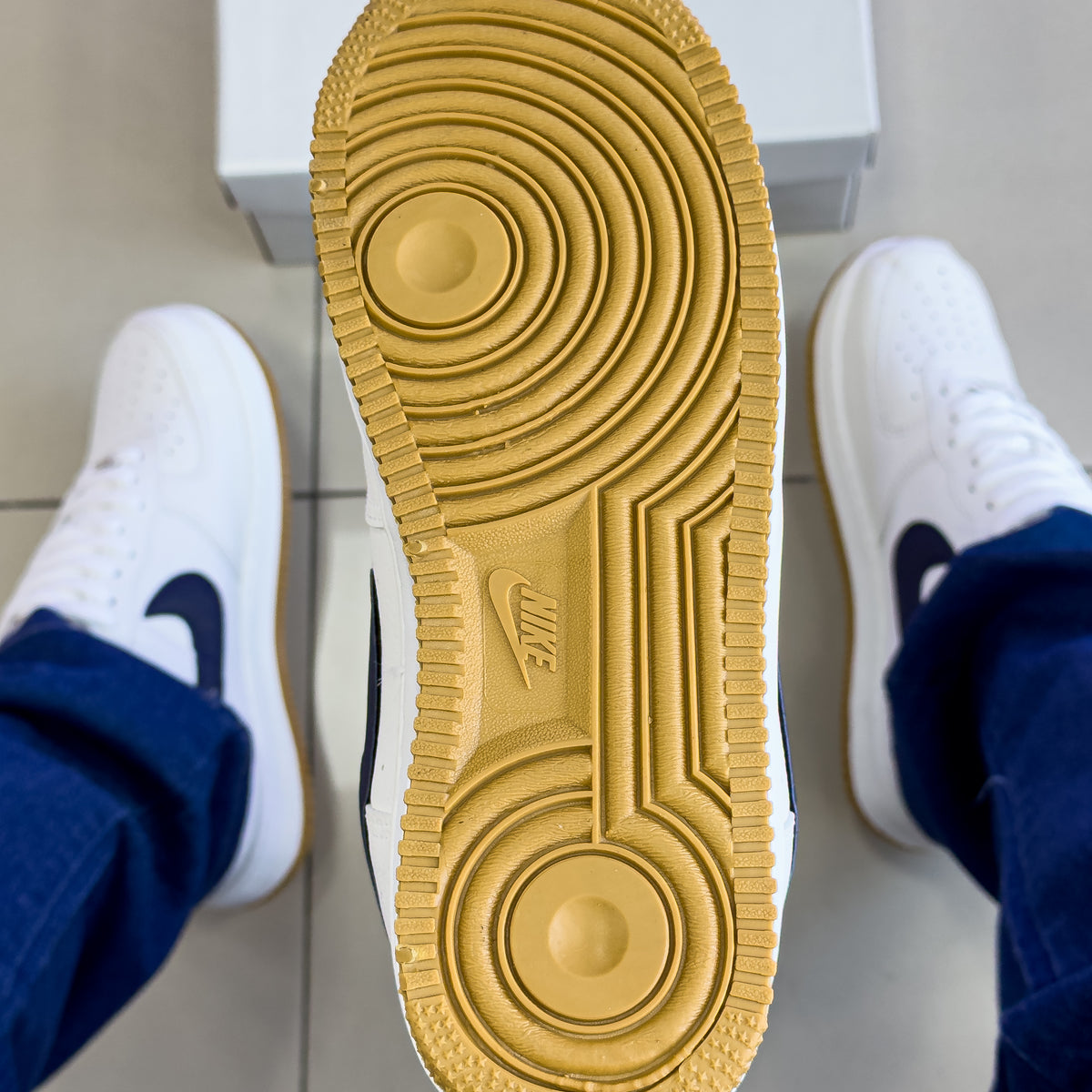 Air Force 1 Branco/Marinho Premium