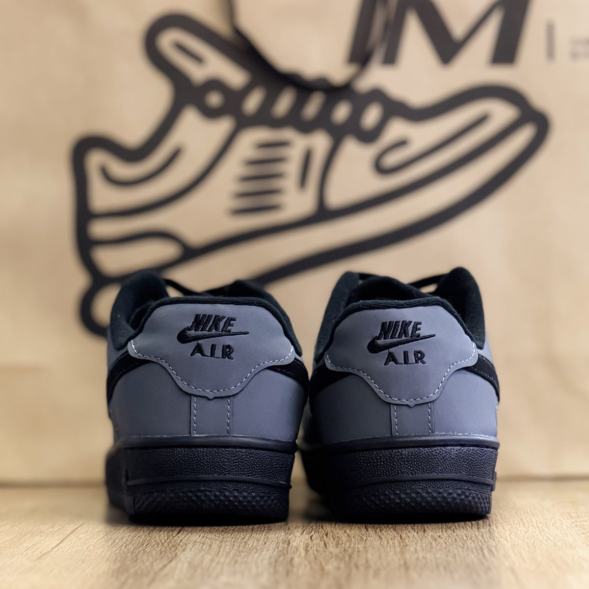 Air Force 1 Preto/Cinza Especial Premium