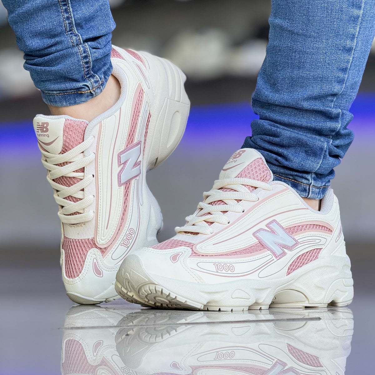 NB 1000 Bege/Rosa Premium