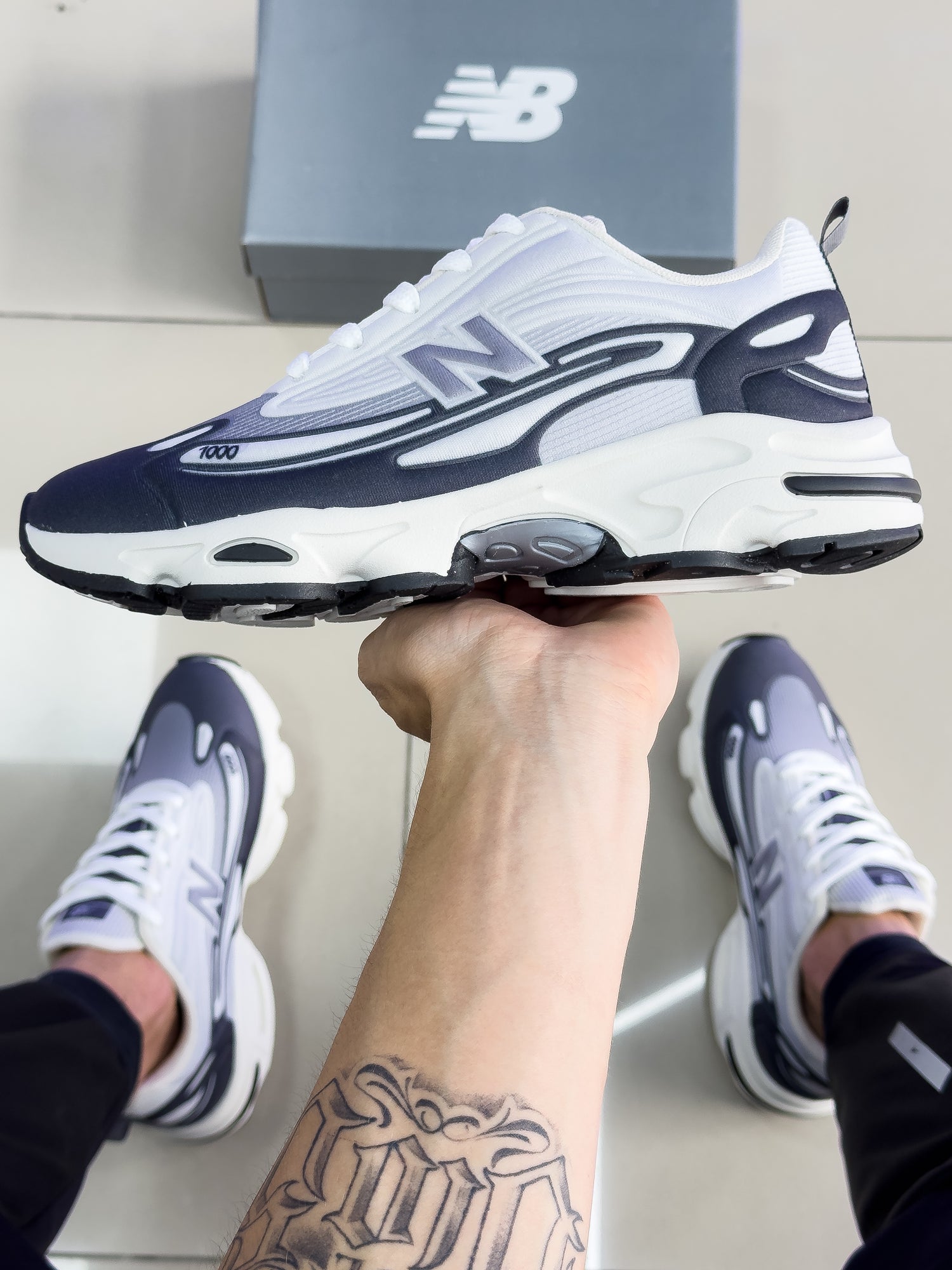 NB 1000 Branco Cinza 1000 Premium