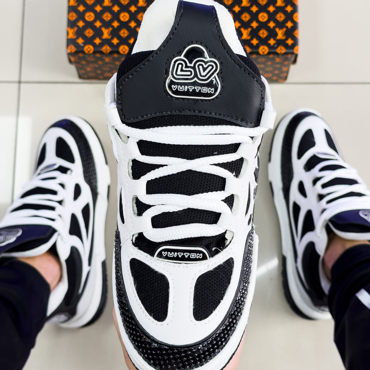 LV Skate Branco/Preto premium