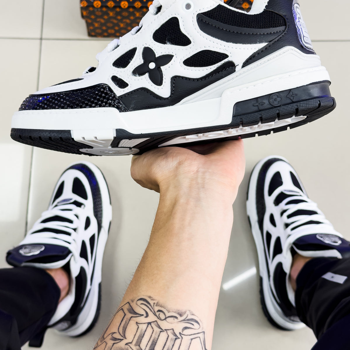 LV Skate Branco/Preto premium