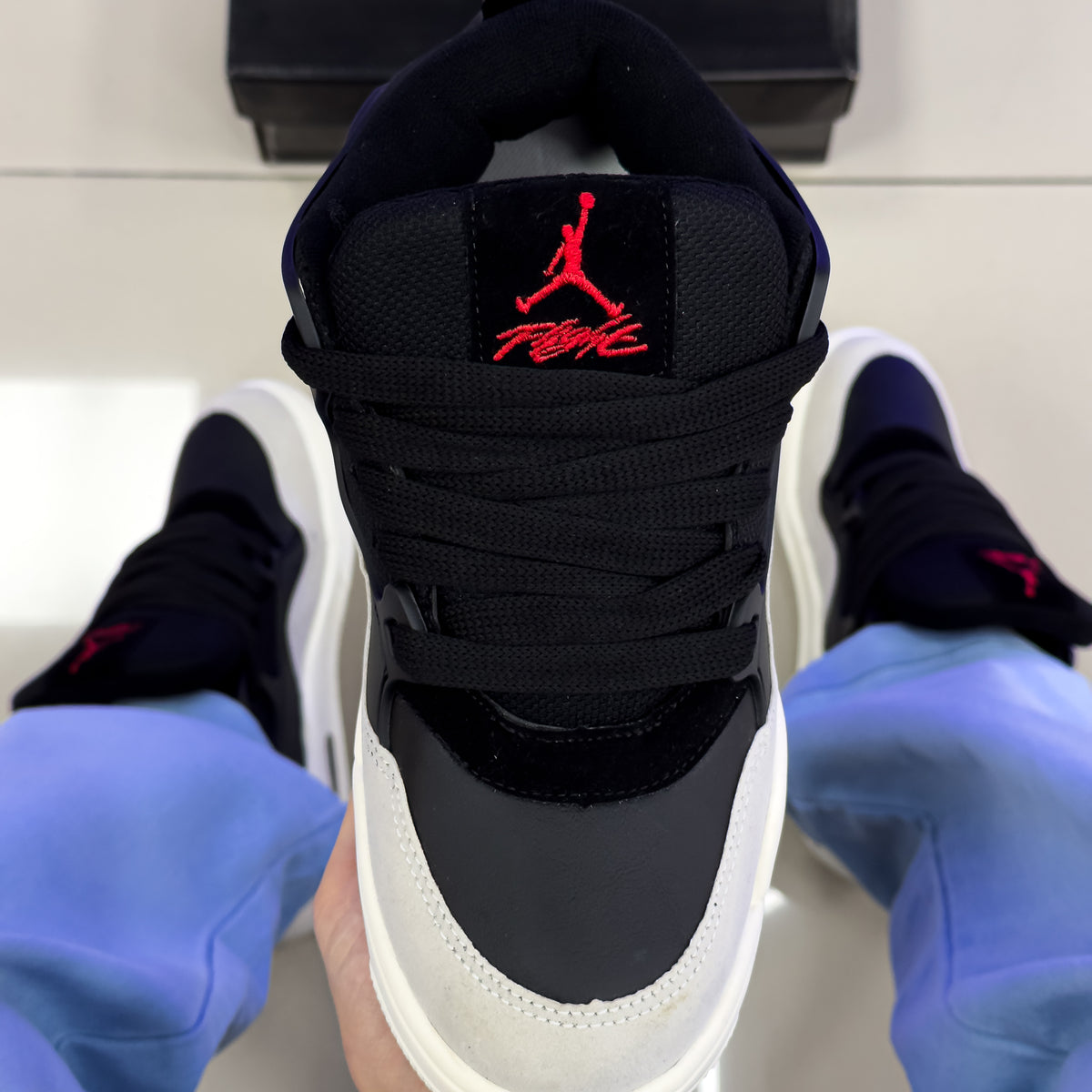 Air Jordan 4 RM Preto Bege Premium