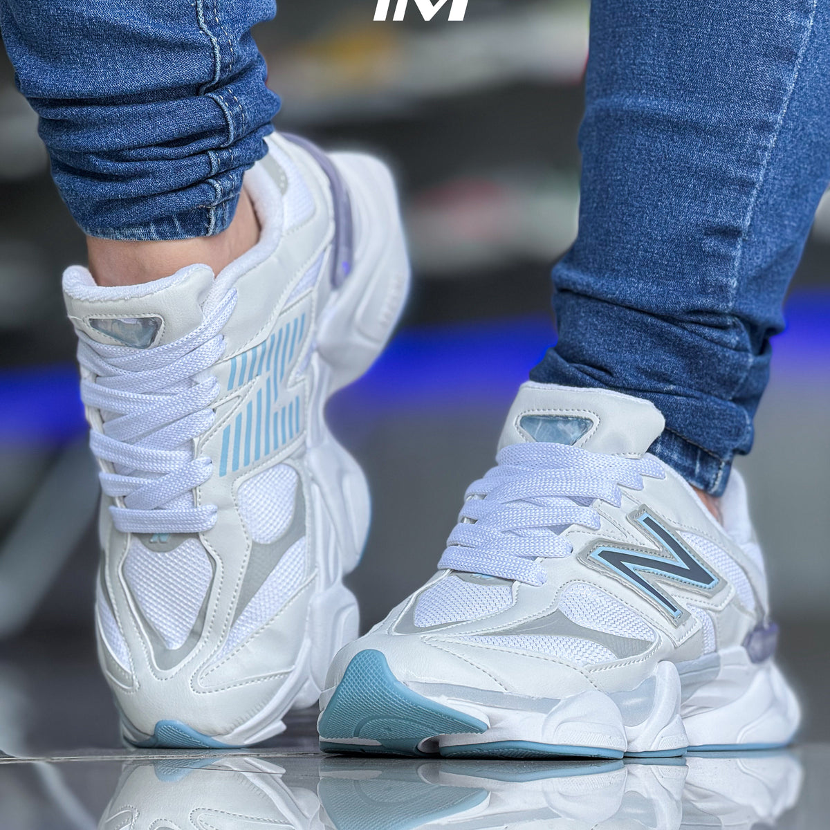 NB 9060 Branco/Azul Premium