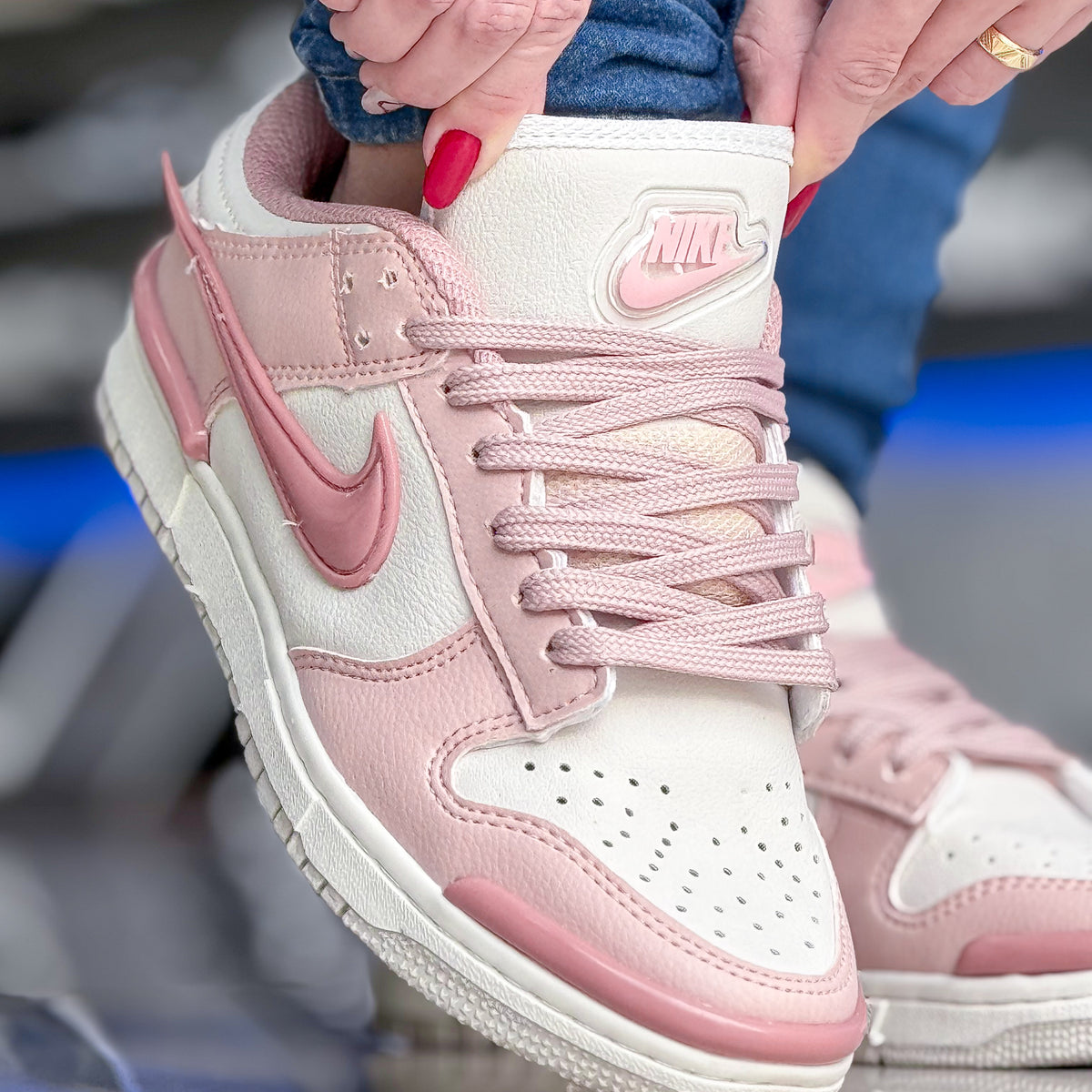Dunk Low Twist Bege/Rosa Premium