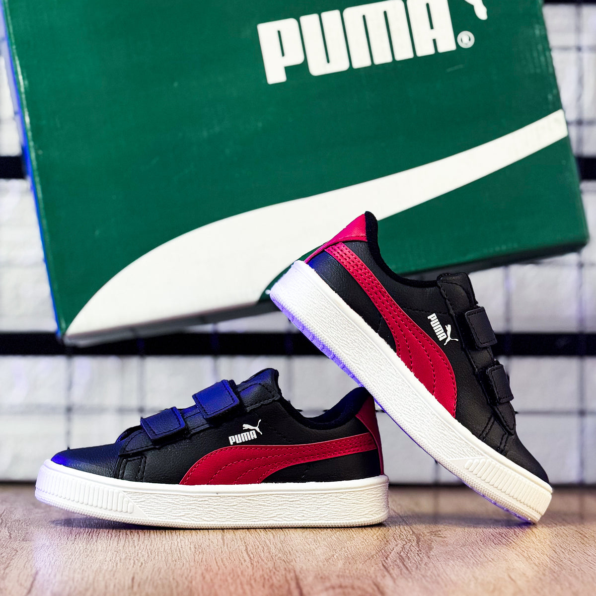 PMA Velcro Preto/Vermelho Infantil