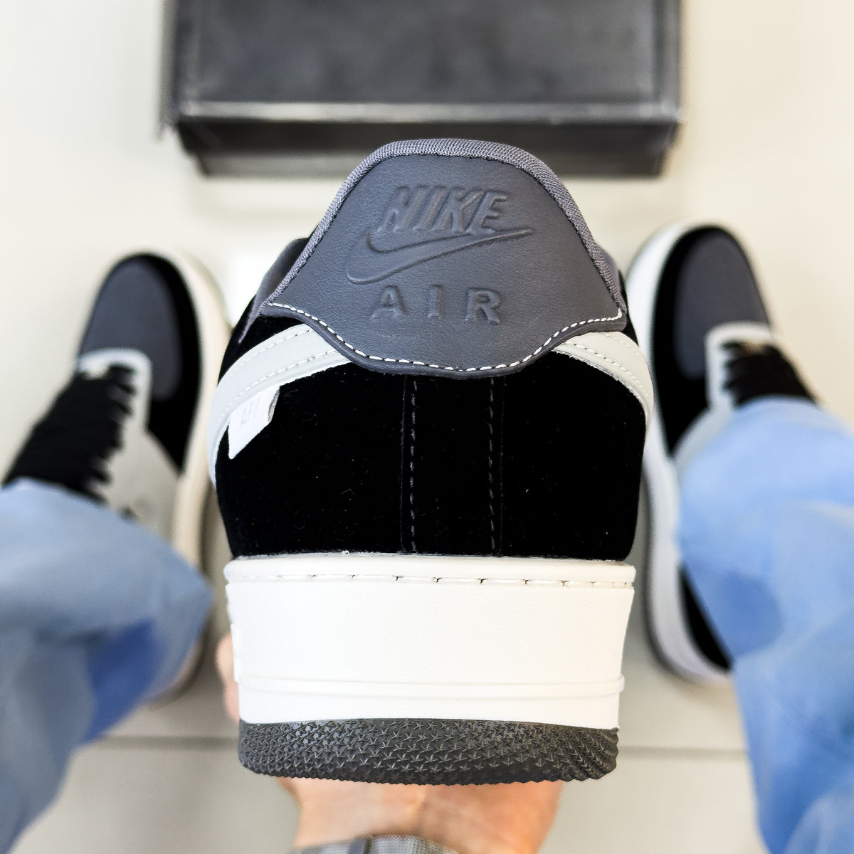 Air Force 1 Cinza Preto Premium