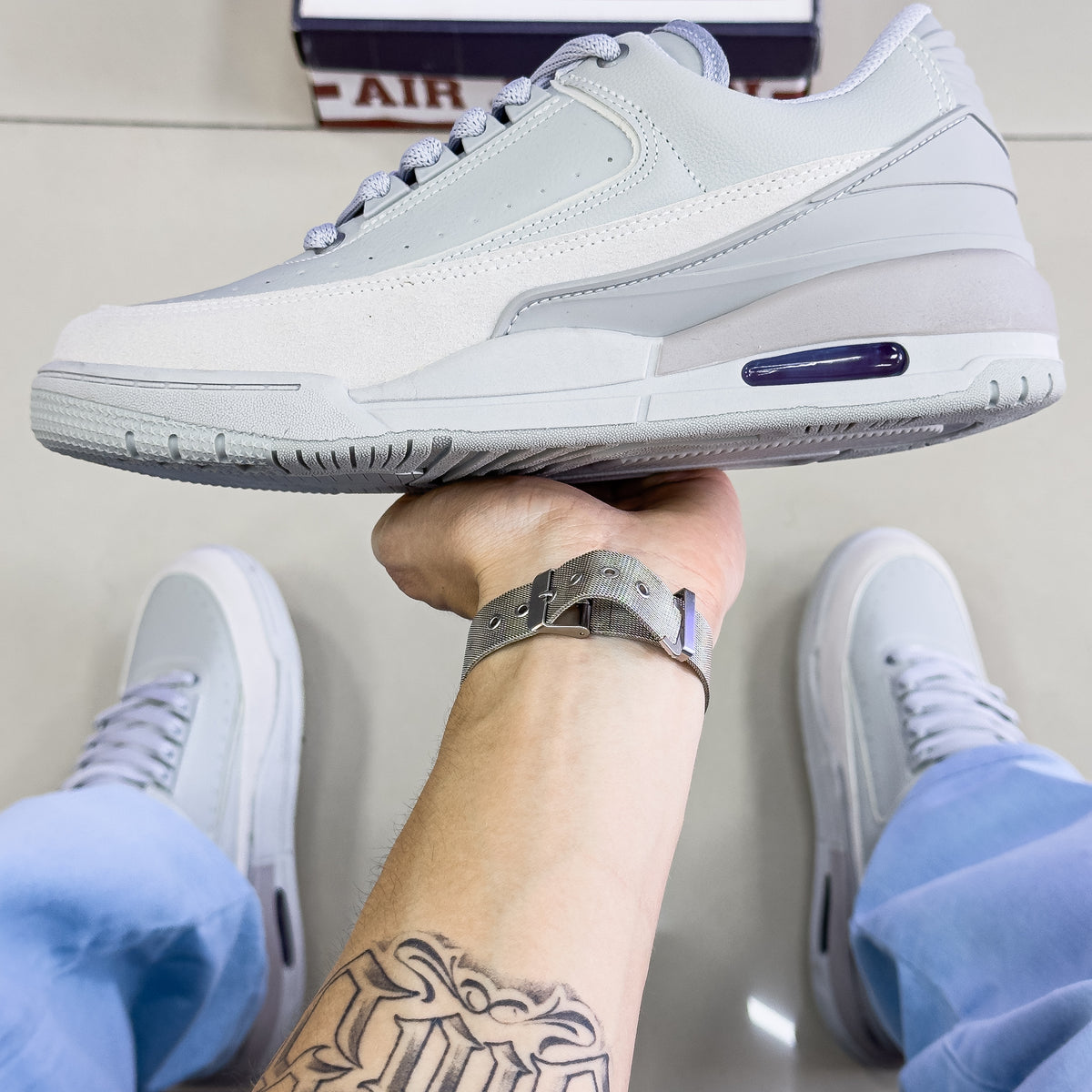 Air Jordan 4 RM Cinza Premium