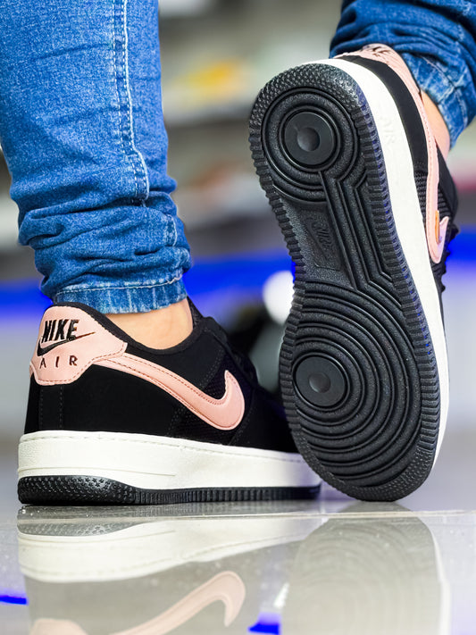 Air Force 1 Preto Rosa Premium