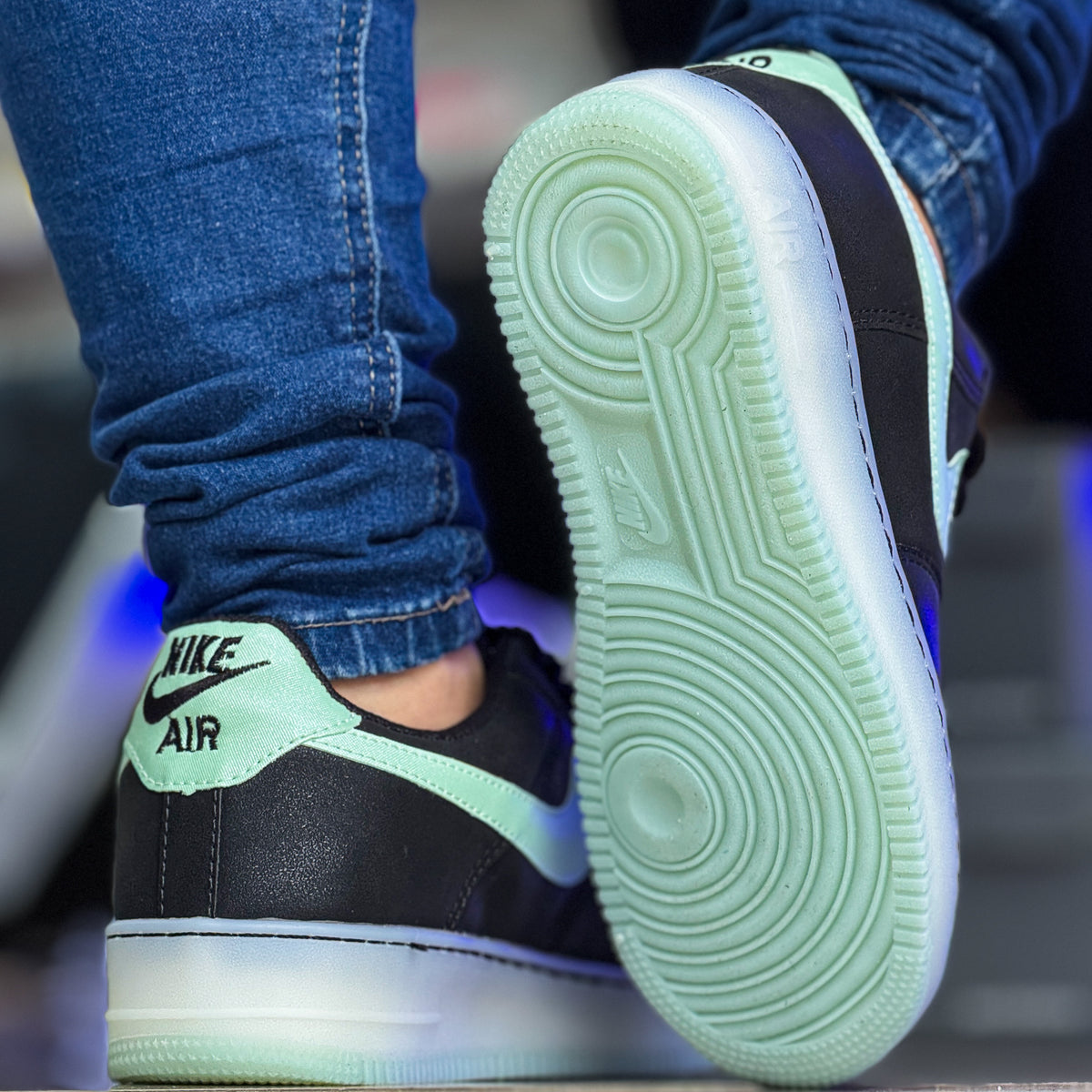 Air Force 1 Preto Verde Premium