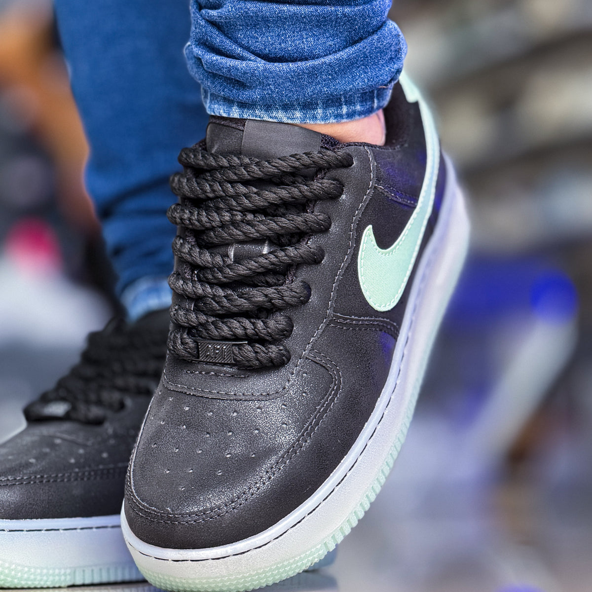 Air Force 1 Preto Verde Premium