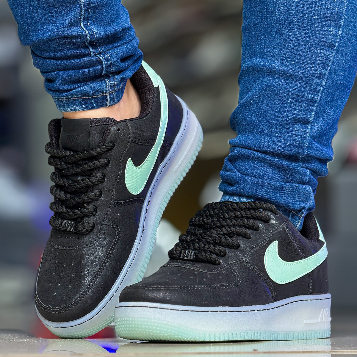 Air Force 1 Preto Verde Premium