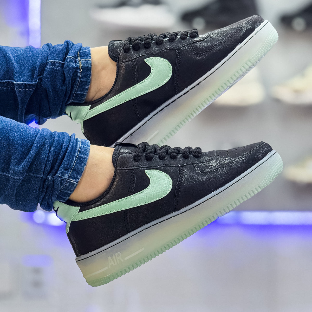 Air Force 1 Preto Verde Premium