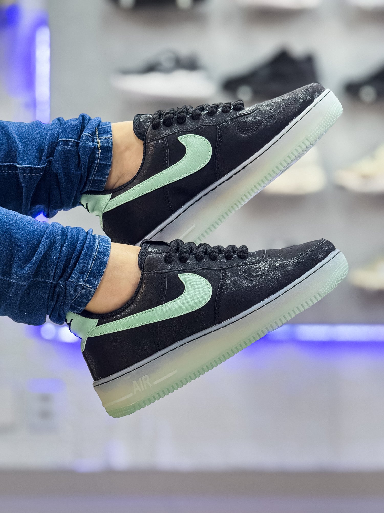 Air Force 1 Preto Verde Premium