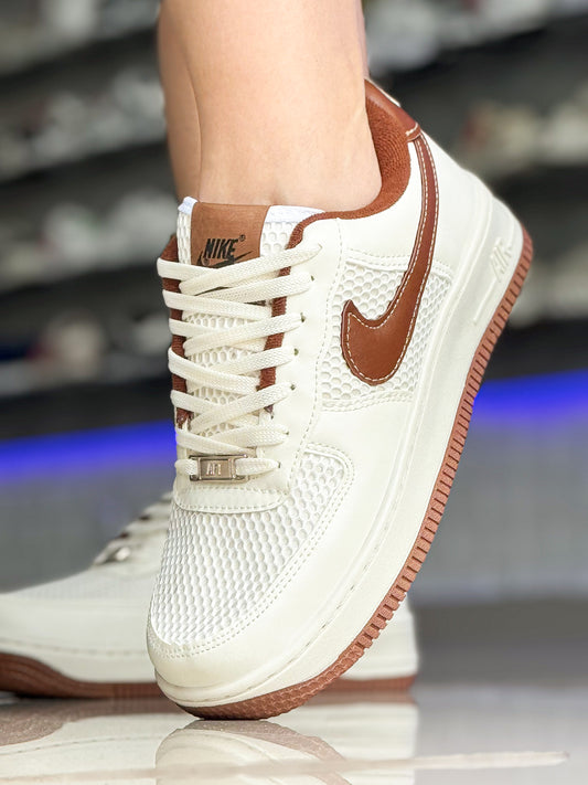 Air Force 1 Tela Marrom Premium