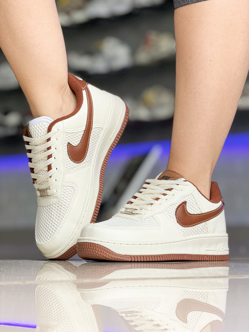 Air Force 1 Tela Marrom Premium