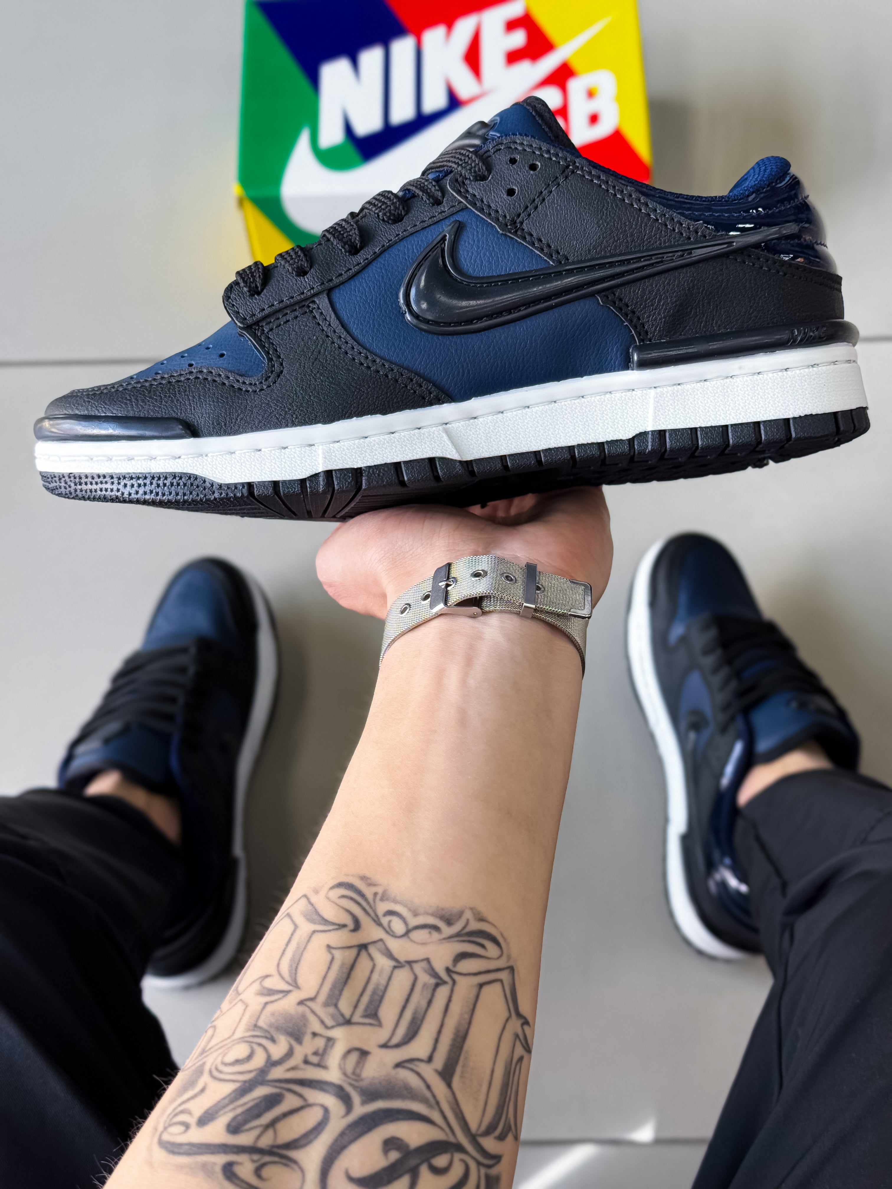 Dunk Low Twist Preto/Azul Premium – Tenis Mogi