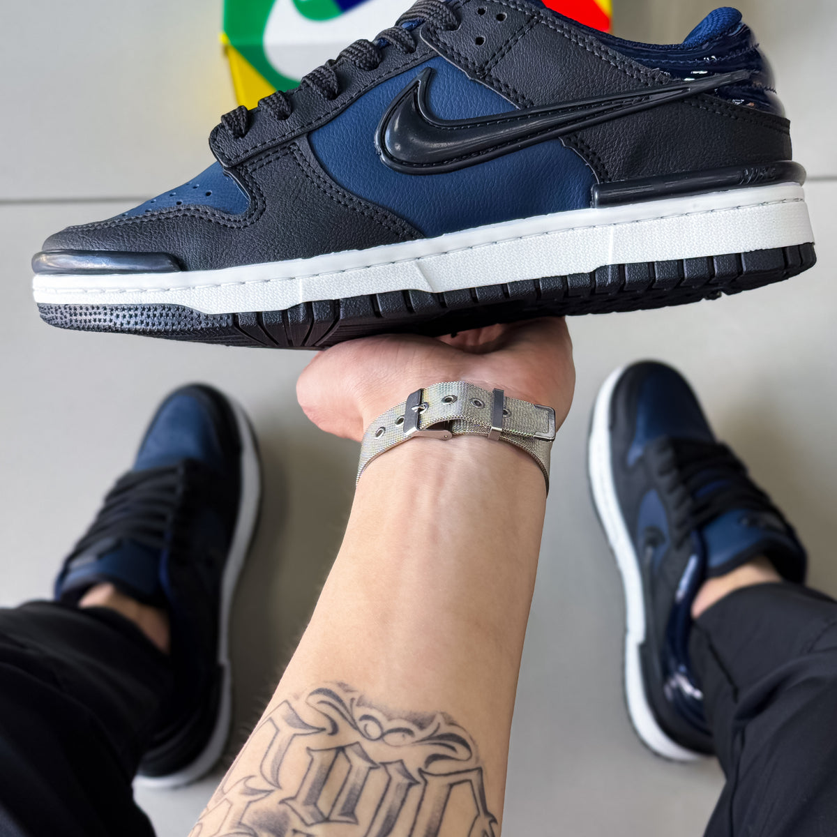 Dunk Low Twist Preto/Azul Premium