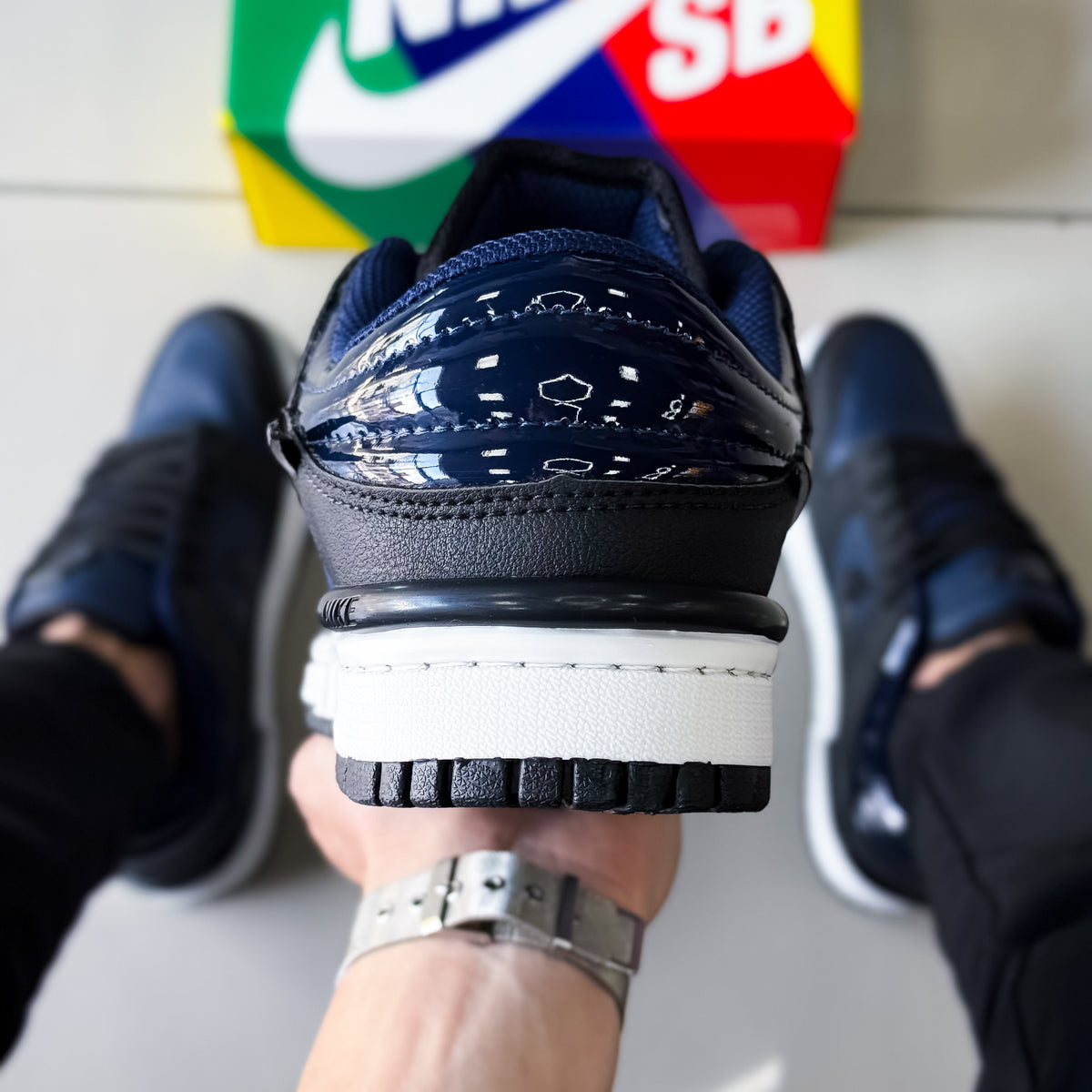 Dunk Low Twist Preto/Azul Premium