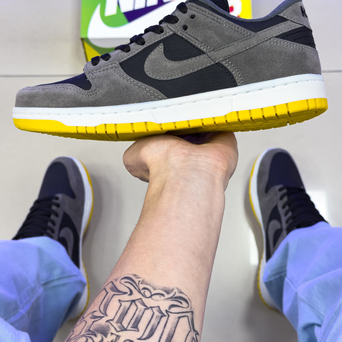 Dunk Low Cinza Preto Premium