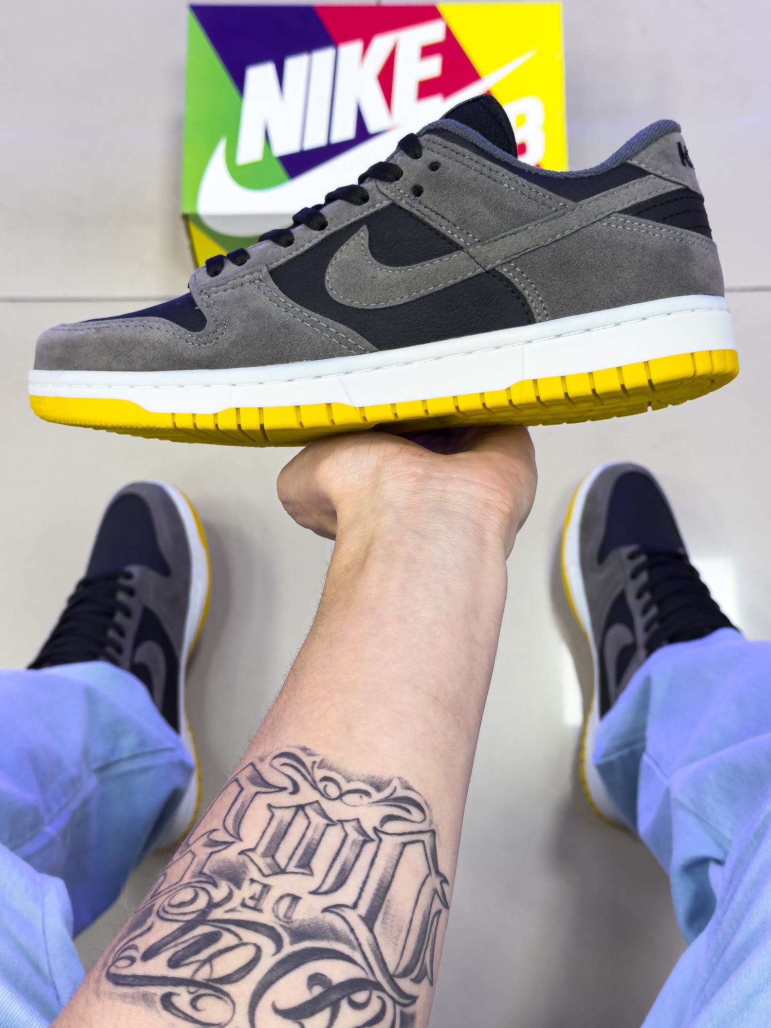 Dunk Low Cinza Preto Premium