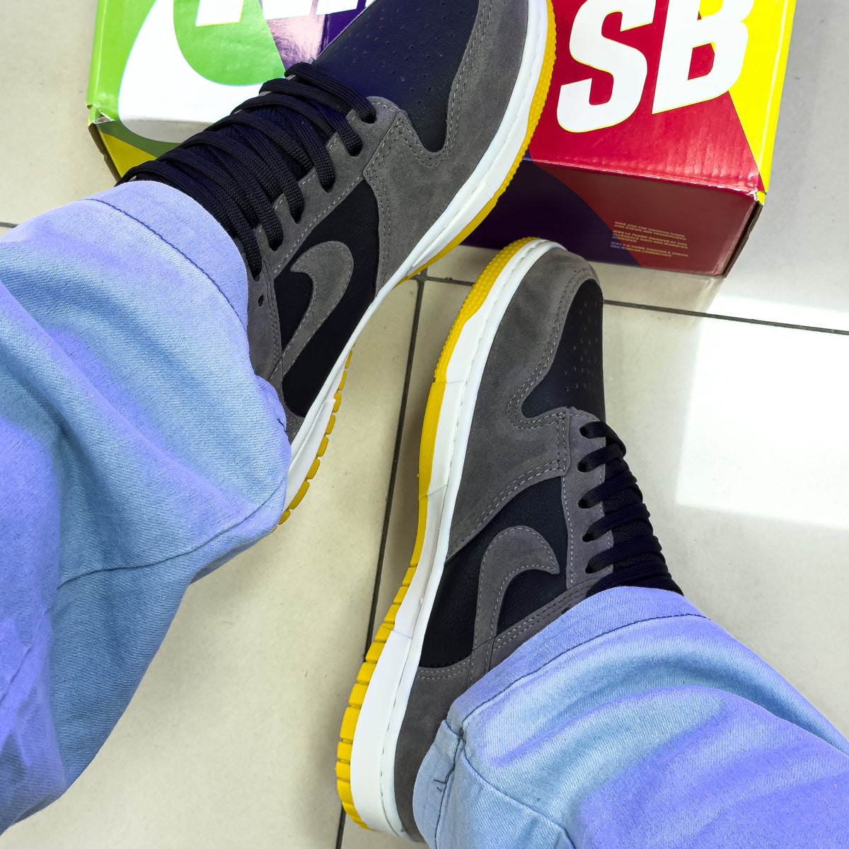 Dunk Low Cinza Preto Premium