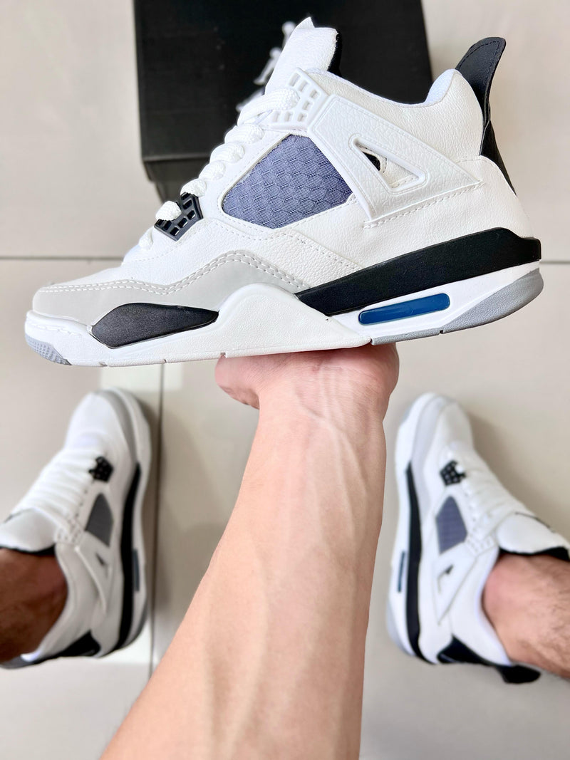 Air Jordan 4 Branco/Preto Premium