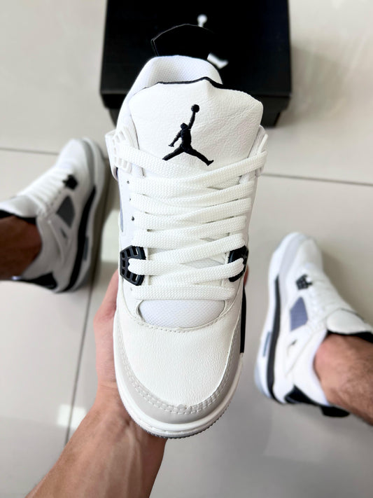 Air Jordan 4 Branco/Preto Premium