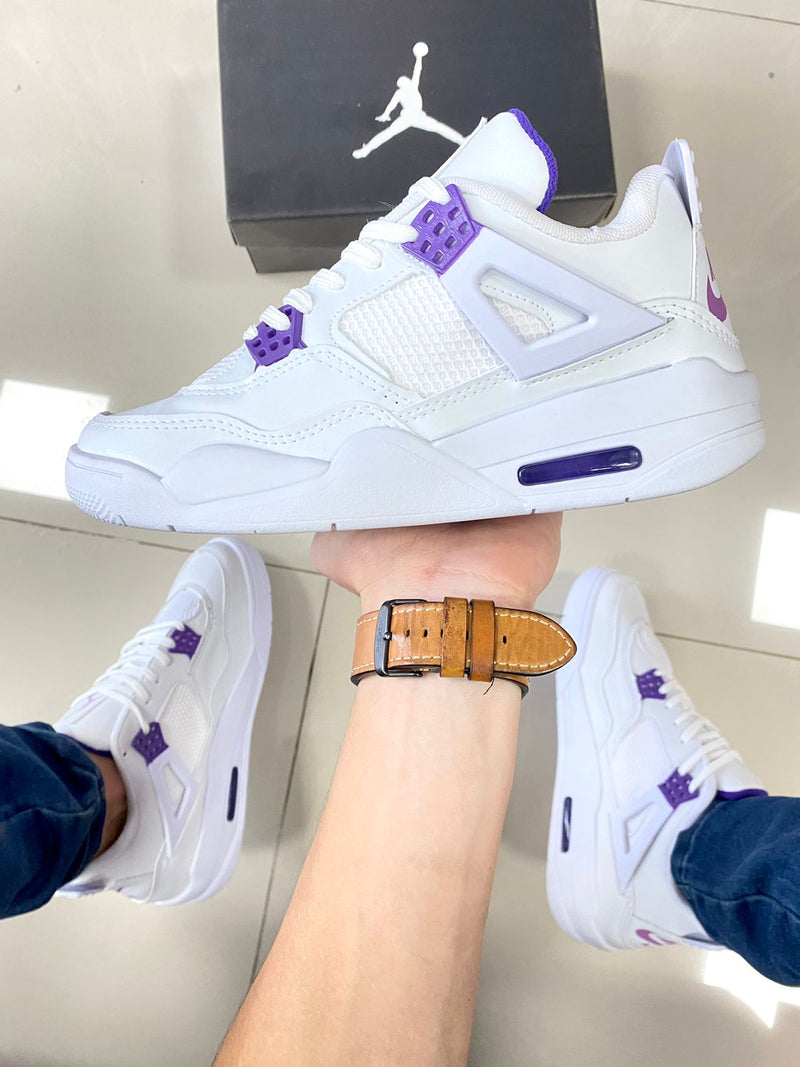 Air Jordan 4 Branco/Roxo Premium