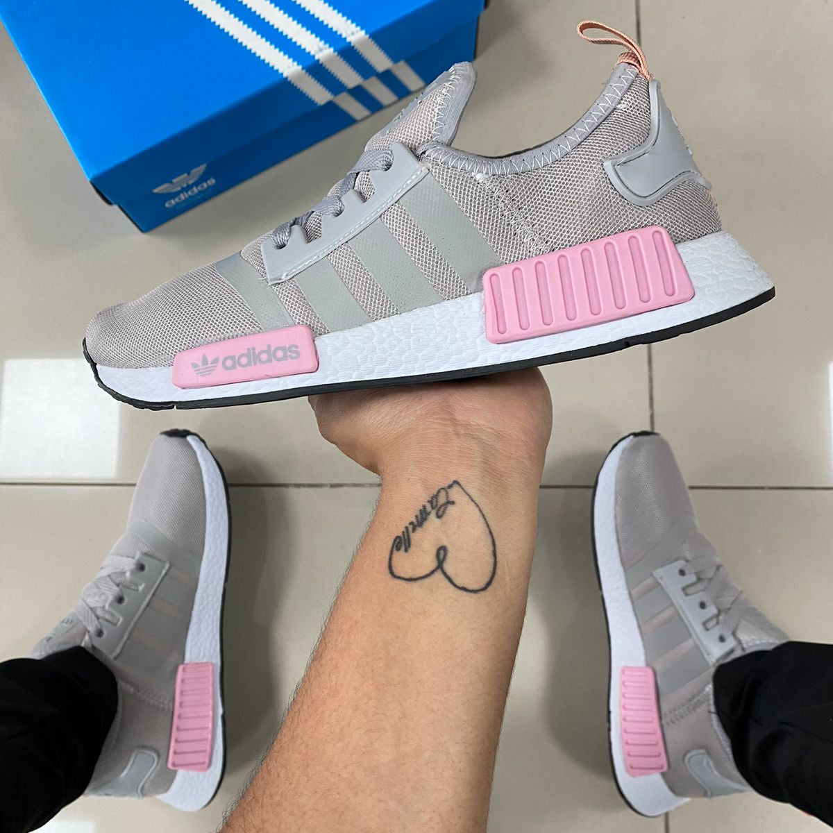 NMD Cinza/Rosa