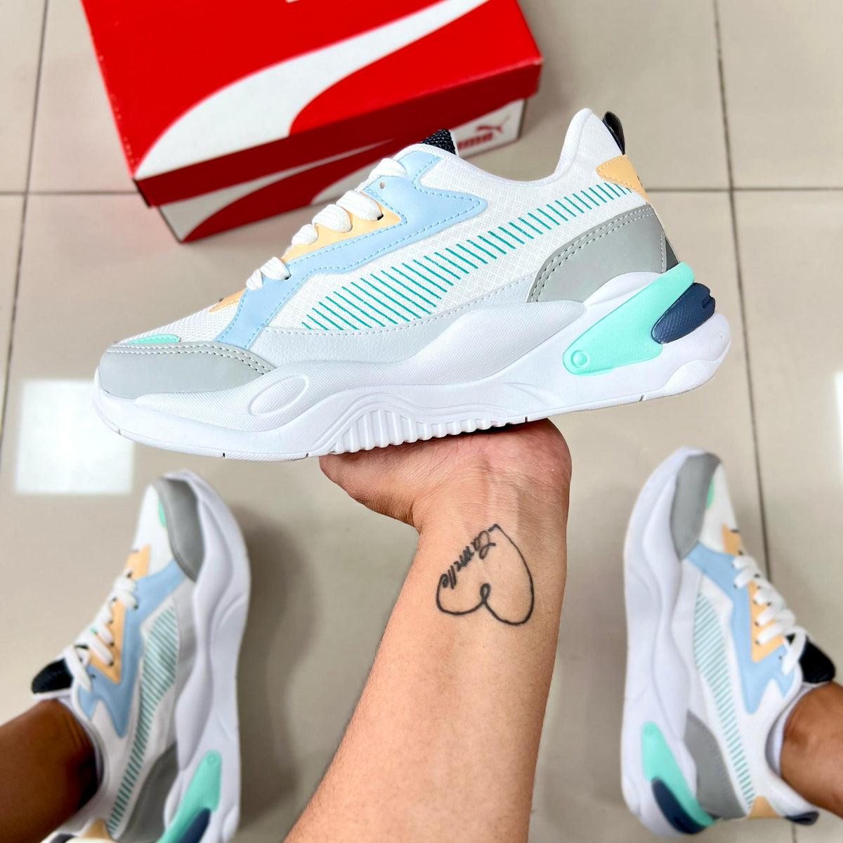 X-Ray 2 Branco/Creme/Azul Premium