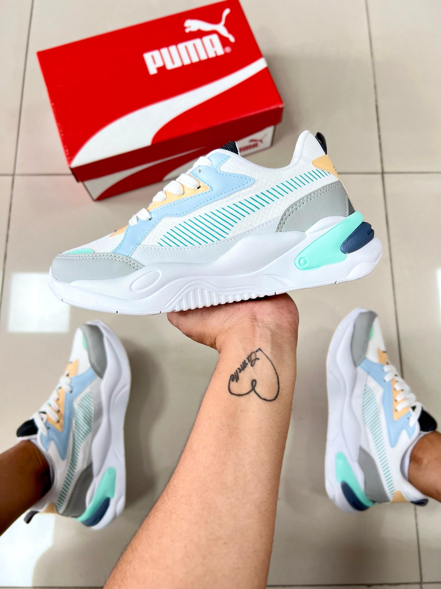 X-Ray 2 Branco/Creme/Azul Premium