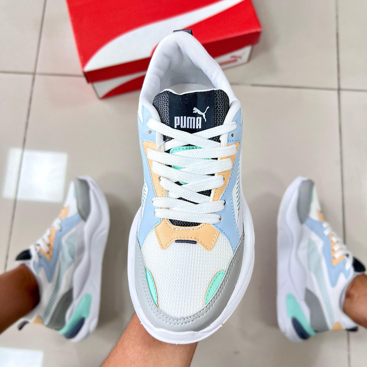 X-Ray 2 Branco/Creme/Azul Premium