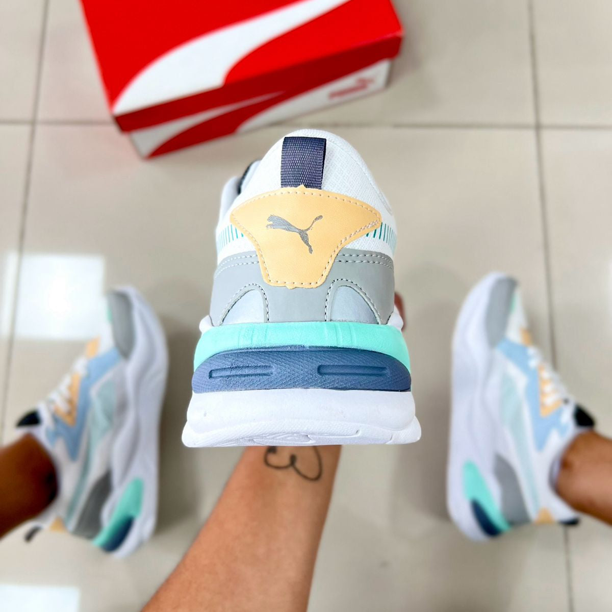 X-Ray 2 Branco/Creme/Azul Premium