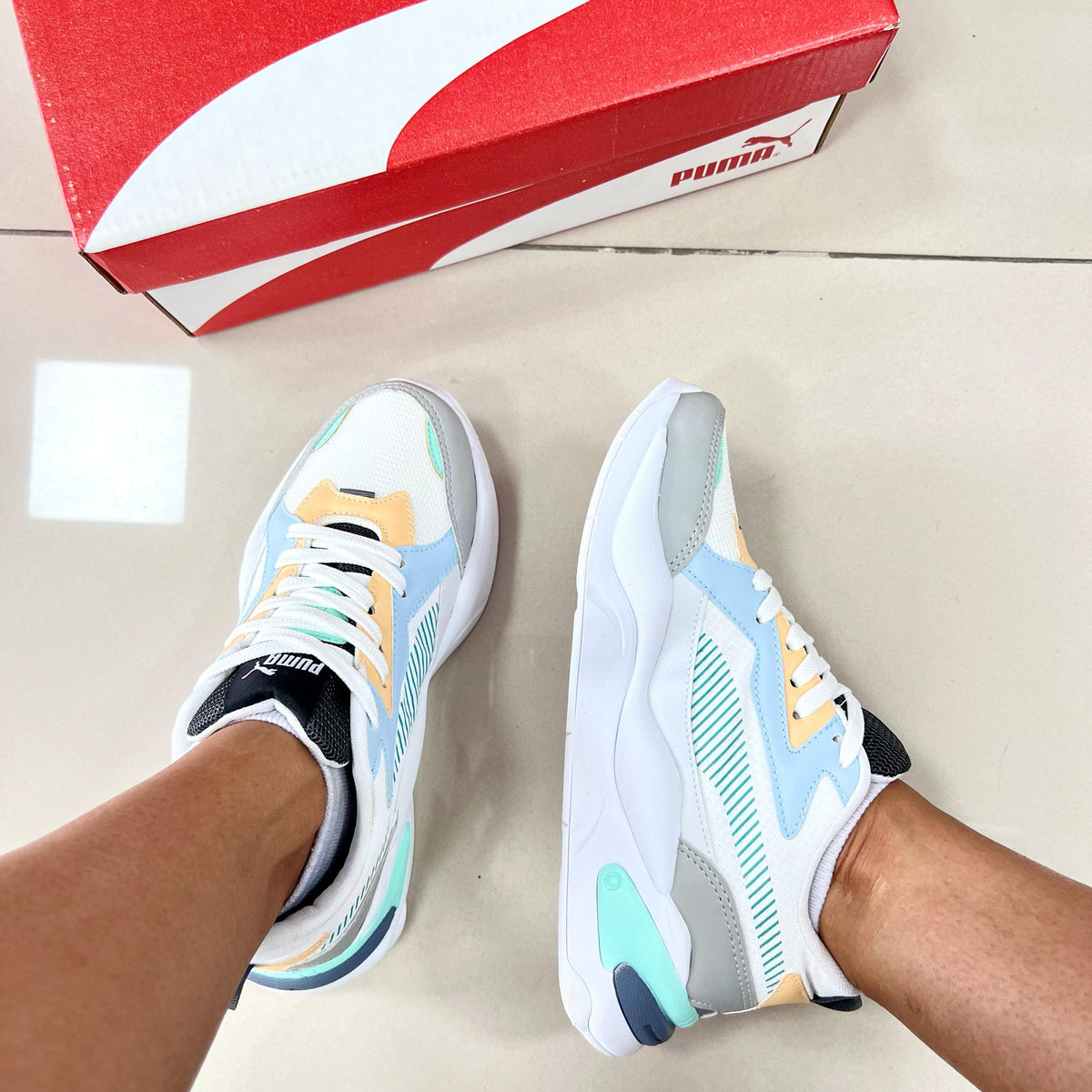 X-Ray 2 Branco/Creme/Azul Premium