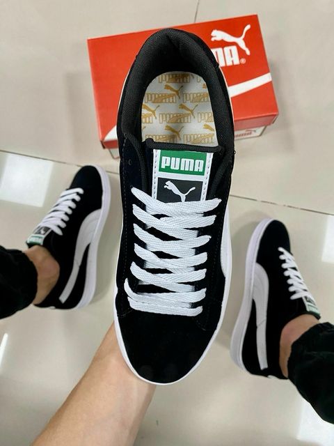 Suede Preto/Branco
