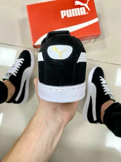 Suede Preto/Branco