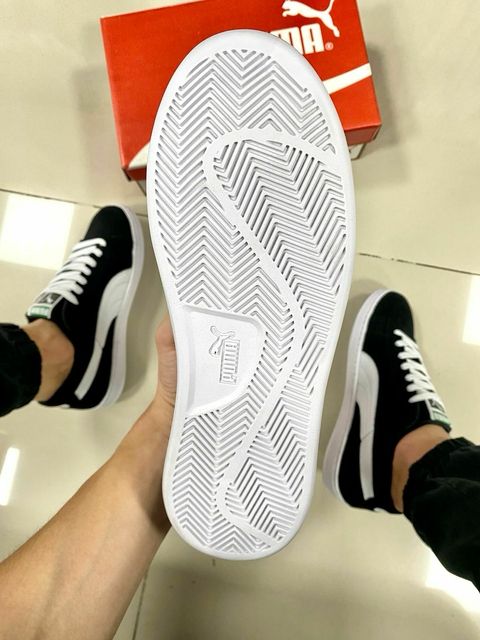 Suede Preto/Branco