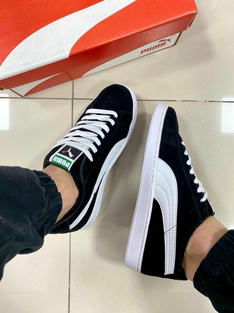 Suede Preto/Branco