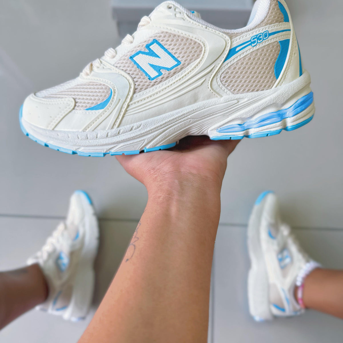 NB 530 Bege/Azul Premium