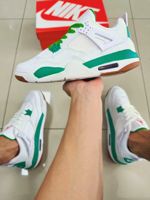 Air Jordan 4 Branco/Verde Premium