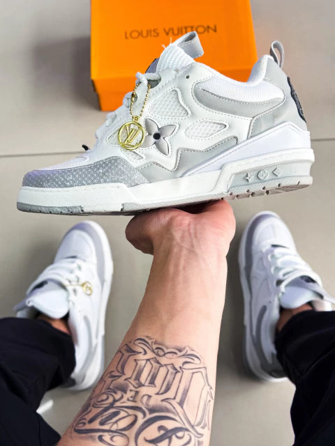 LV Skate Branco/Cinza Premium
